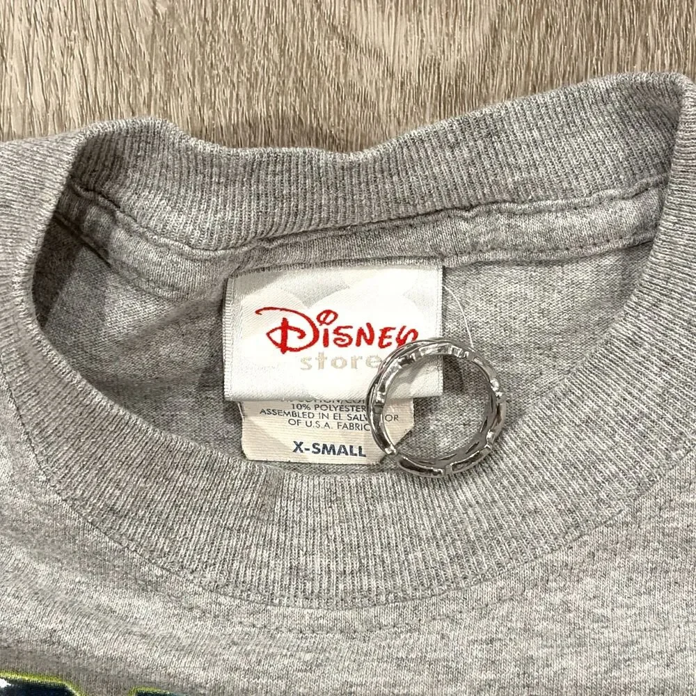 RARE Vintage 90s 00s Disney Buzz Lightyear Galactic Hero Youth Sz XS Grey Grail